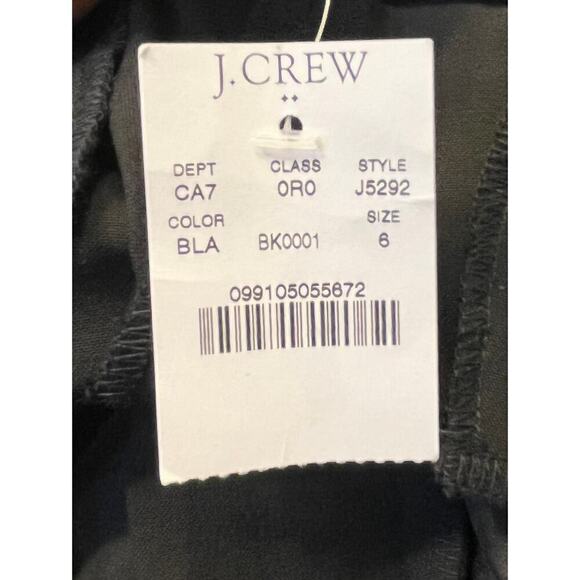 J. Crew Womens Slim Cropped Ruby Pant In Stretch Twill Flat Front Career Black 6 - Picture 7 of 8